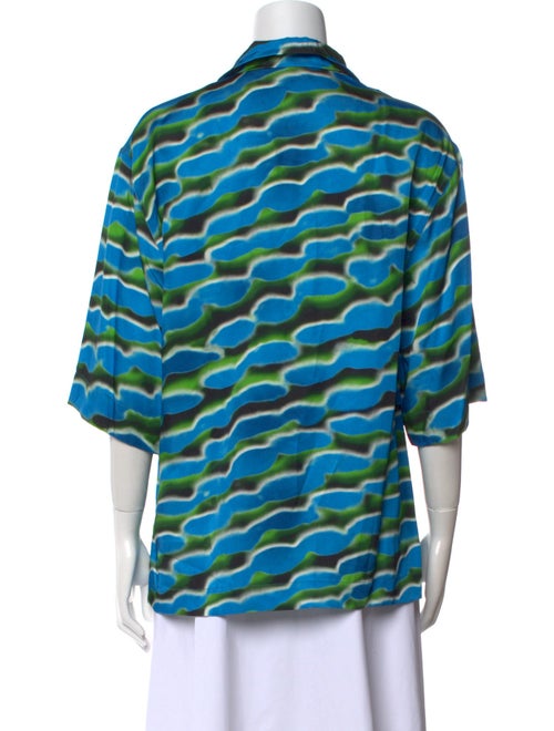 Dries Van Noten x Len Lye Printed V-Neck Blouse