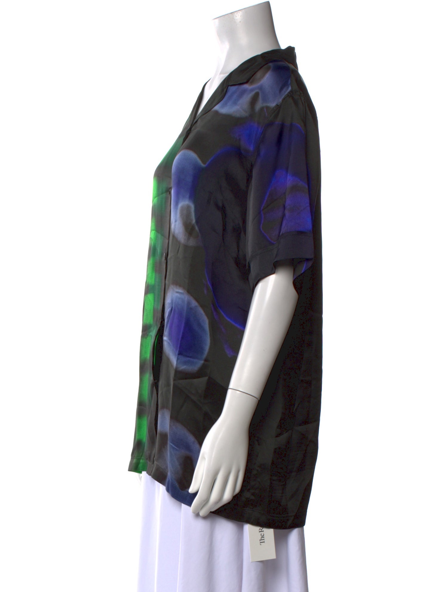 Dries Van Noten x Len Lye Printed V-Neck Blouse