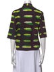 Dries Van Noten x Len Lye Printed Three-Quarter Sleeve Button-Up Top
