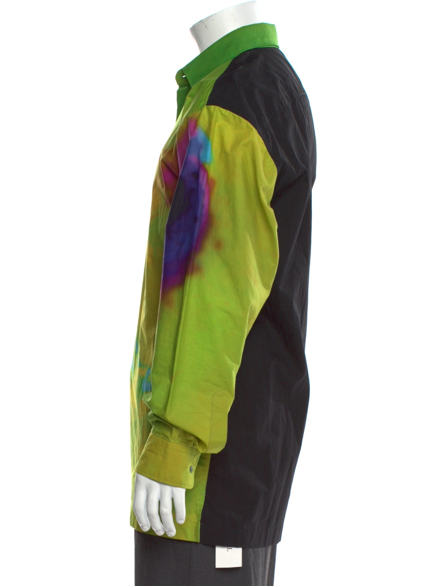 Dries Van Noten x Len Lye Tie-Dye Print Long Sleeve Dress Shirt