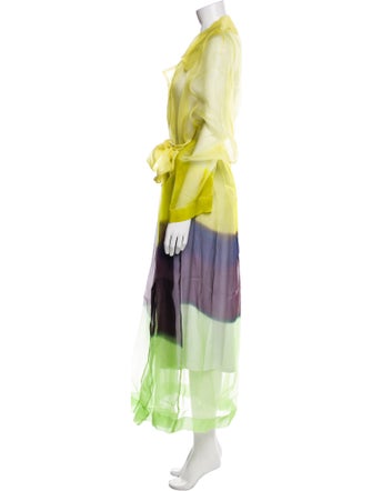 Dries Van Noten x Len Lye Colorblock Pattern Coat