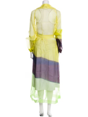 Dries Van Noten x Len Lye Colorblock Pattern Coat