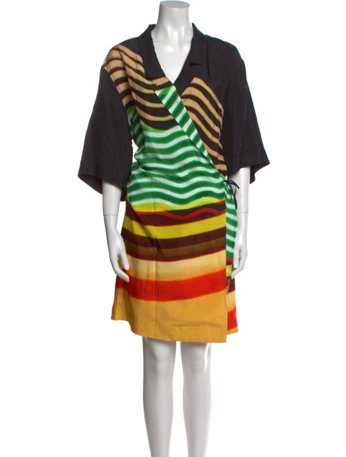 Dries Van Noten x Len Lye Striped Knee-Length Dress