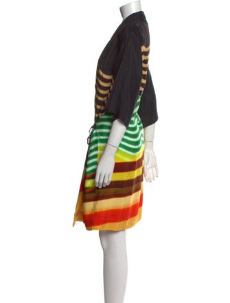Dries Van Noten x Len Lye Striped Knee-Length Dress