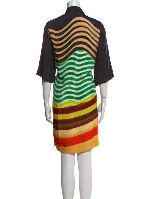Dries Van Noten x Len Lye Striped Knee-Length Dress