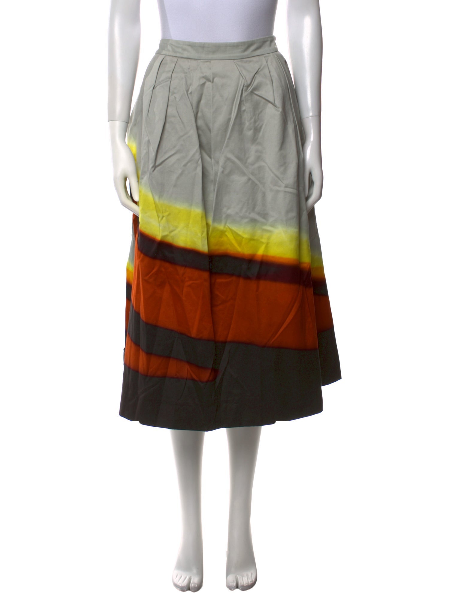 Dries Van Noten x Len Lye Striped Midi Length Skirt