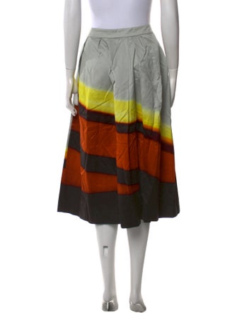 Dries Van Noten x Len Lye Striped Midi Length Skirt
