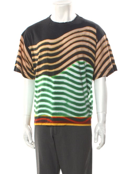Dries Van Noten x Len Lye Striped Crew Neck T-Shirt