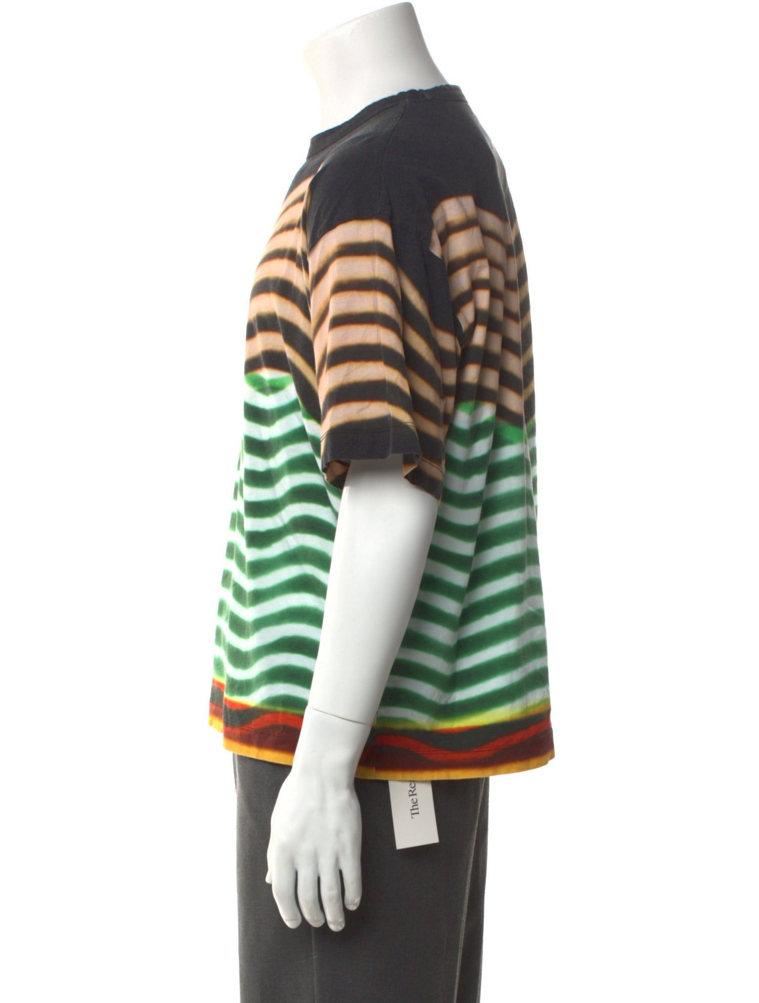 Dries Van Noten x Len Lye Striped Crew Neck T-Shirt
