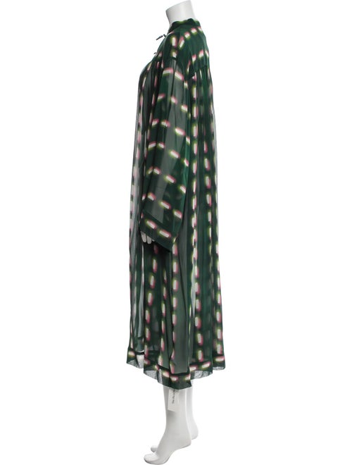 Dries Van Noten x Len Lye Tie-Dye Print Mesh Accents Nightgown