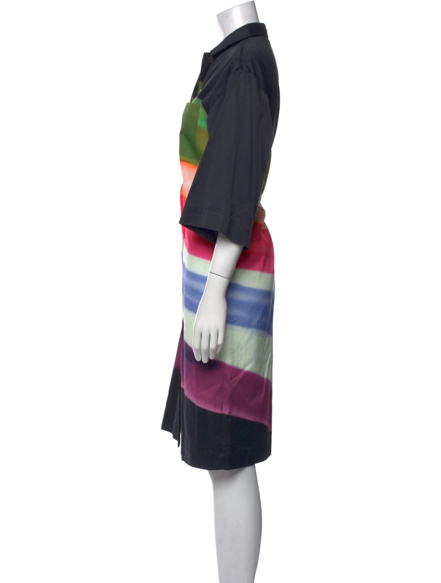 Dries Van Noten x Len Lye Striped Midi Length Dress