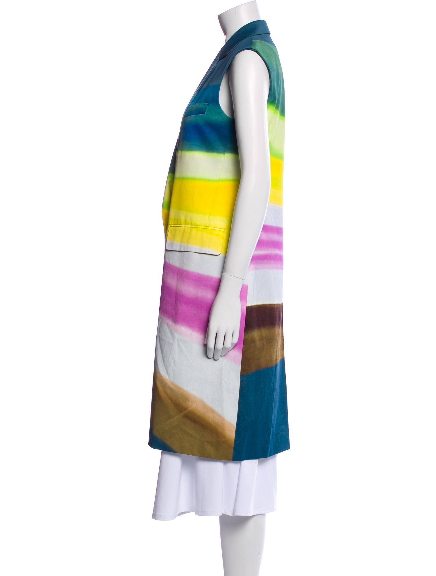 Dries Van Noten x Len Lye Striped Peacoat