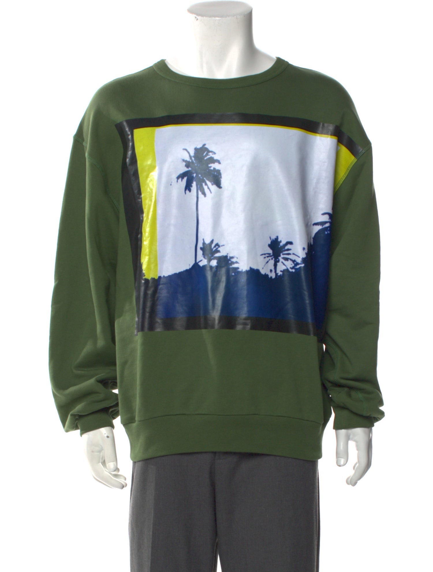 Dries Van Noten x Len Lye Graphic Print Crew Neck Pullover