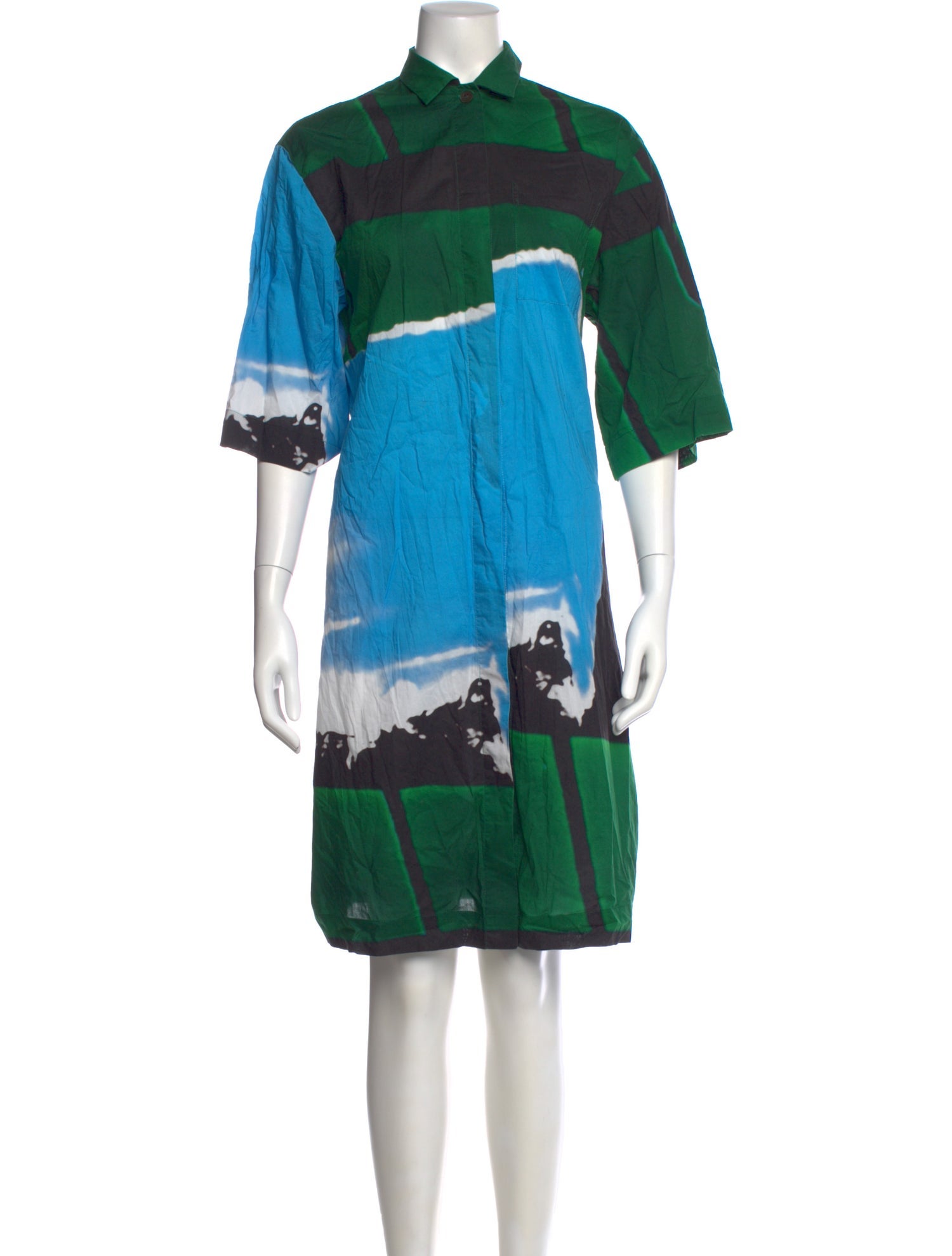 Dries Van Noten x Len Lye Printed Knee-Length Dress