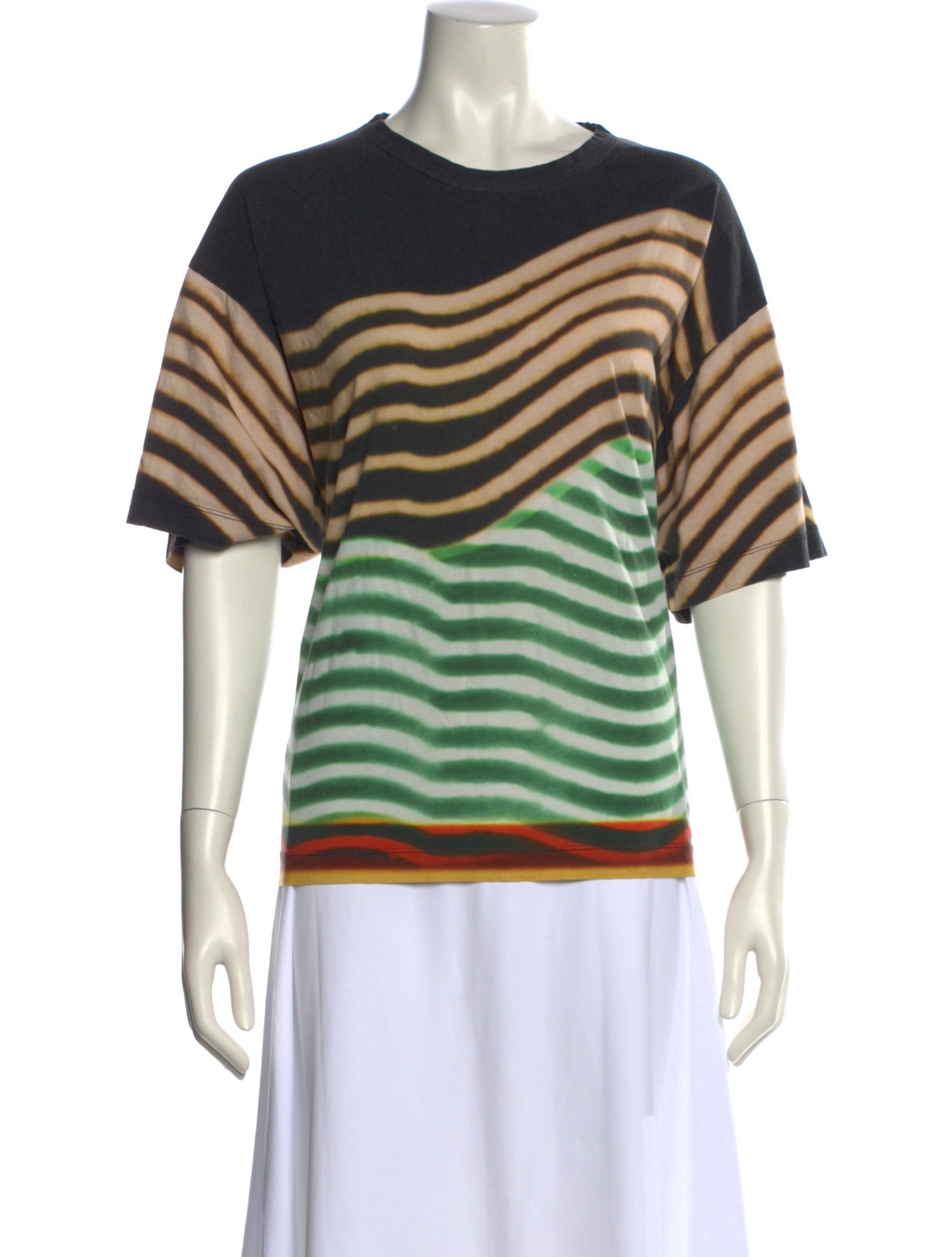 Dries Van Noten x Len Lye Striped Crew Neck T-Shirt