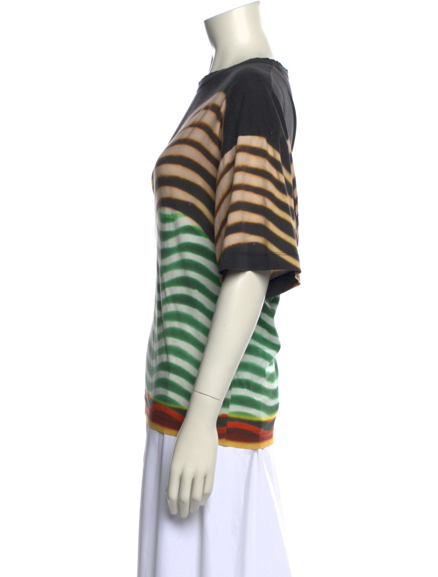 Dries Van Noten x Len Lye Striped Crew Neck T-Shirt