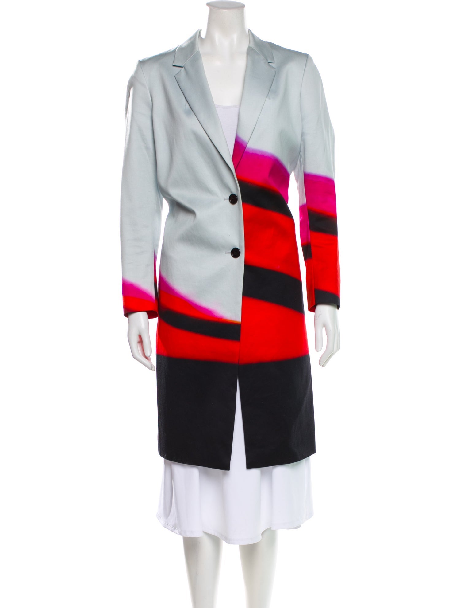 Dries Van Noten x Len Lye Colorblock Pattern Coat