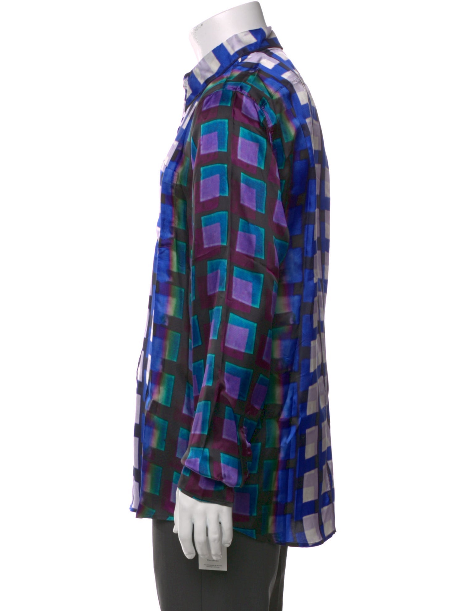 Dries Van Noten x Len Lye Plaid Print Long Sleeve Shirt