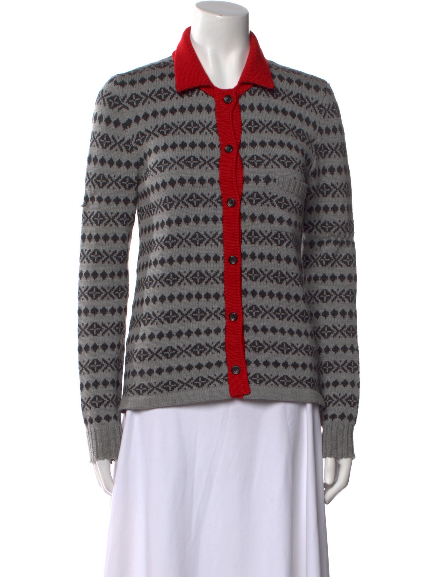 Dirk Van Saene Wool Printed Sweater
