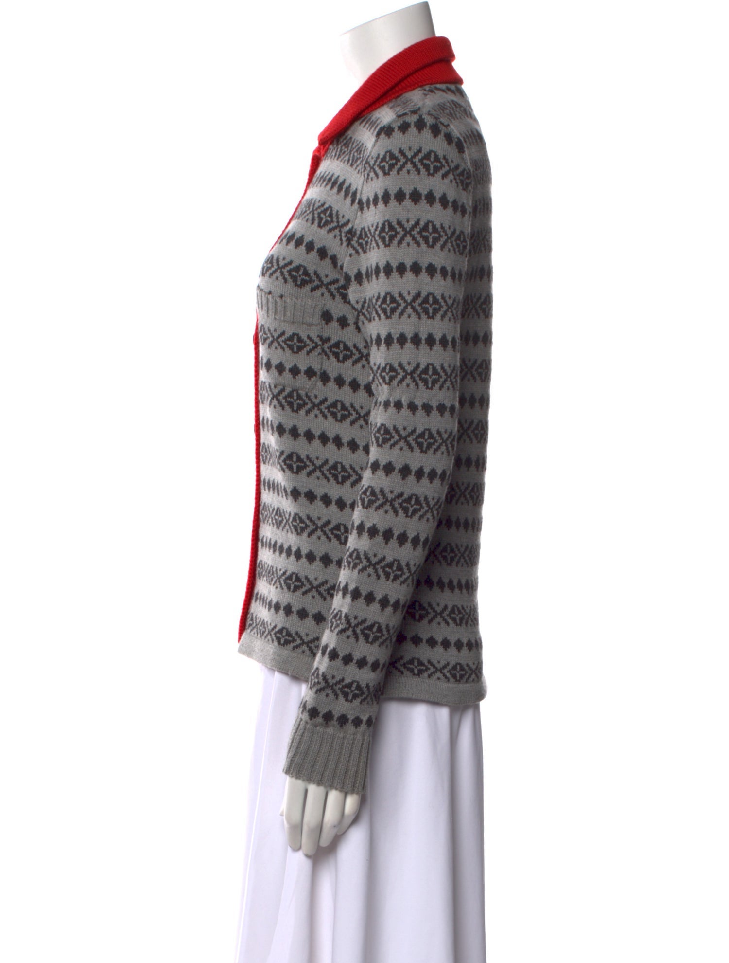 Dirk Van Saene Wool Printed Sweater