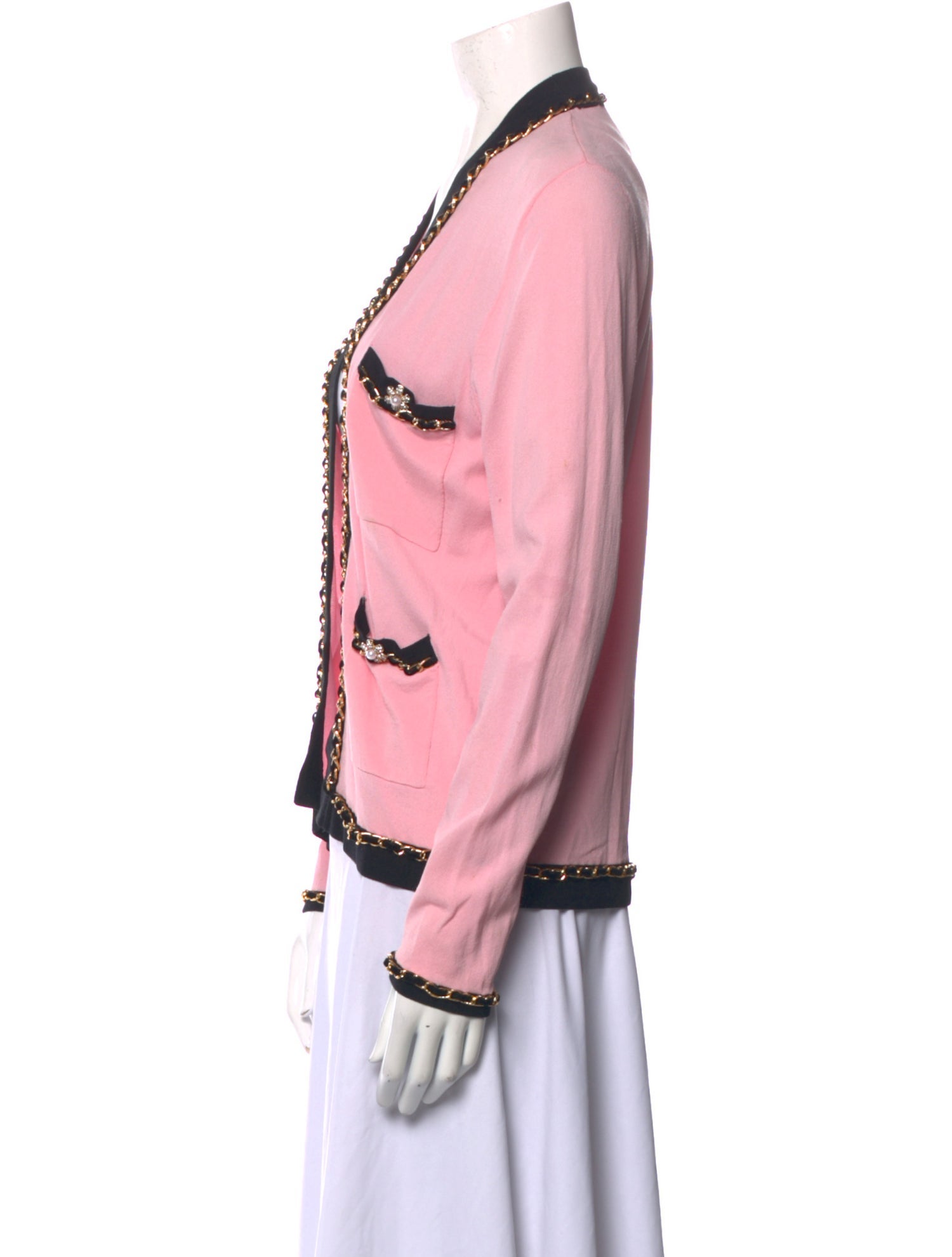 Edward Achour Printed Open Front Sweater