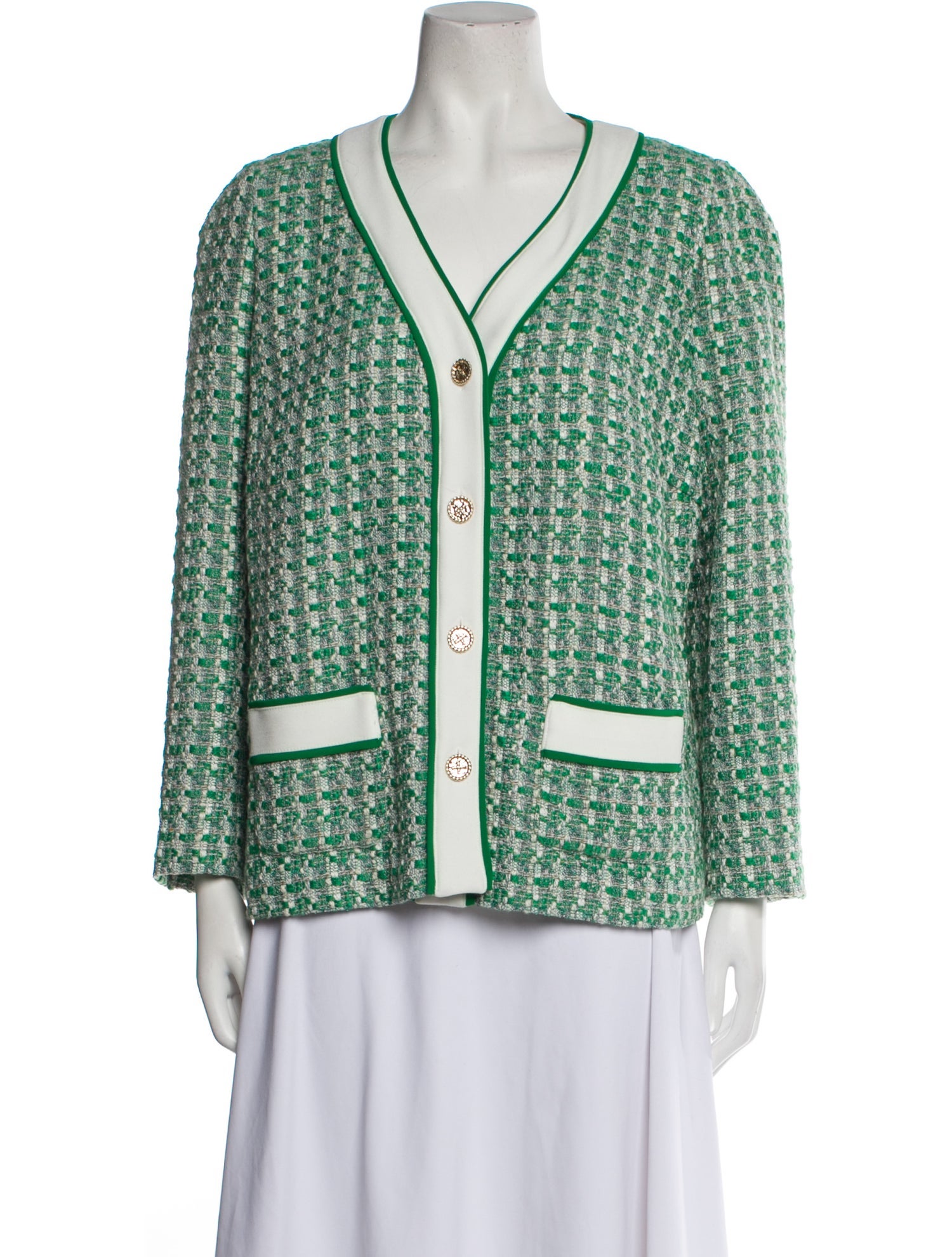 Edward Achour Tweed Pattern Evening Jacket