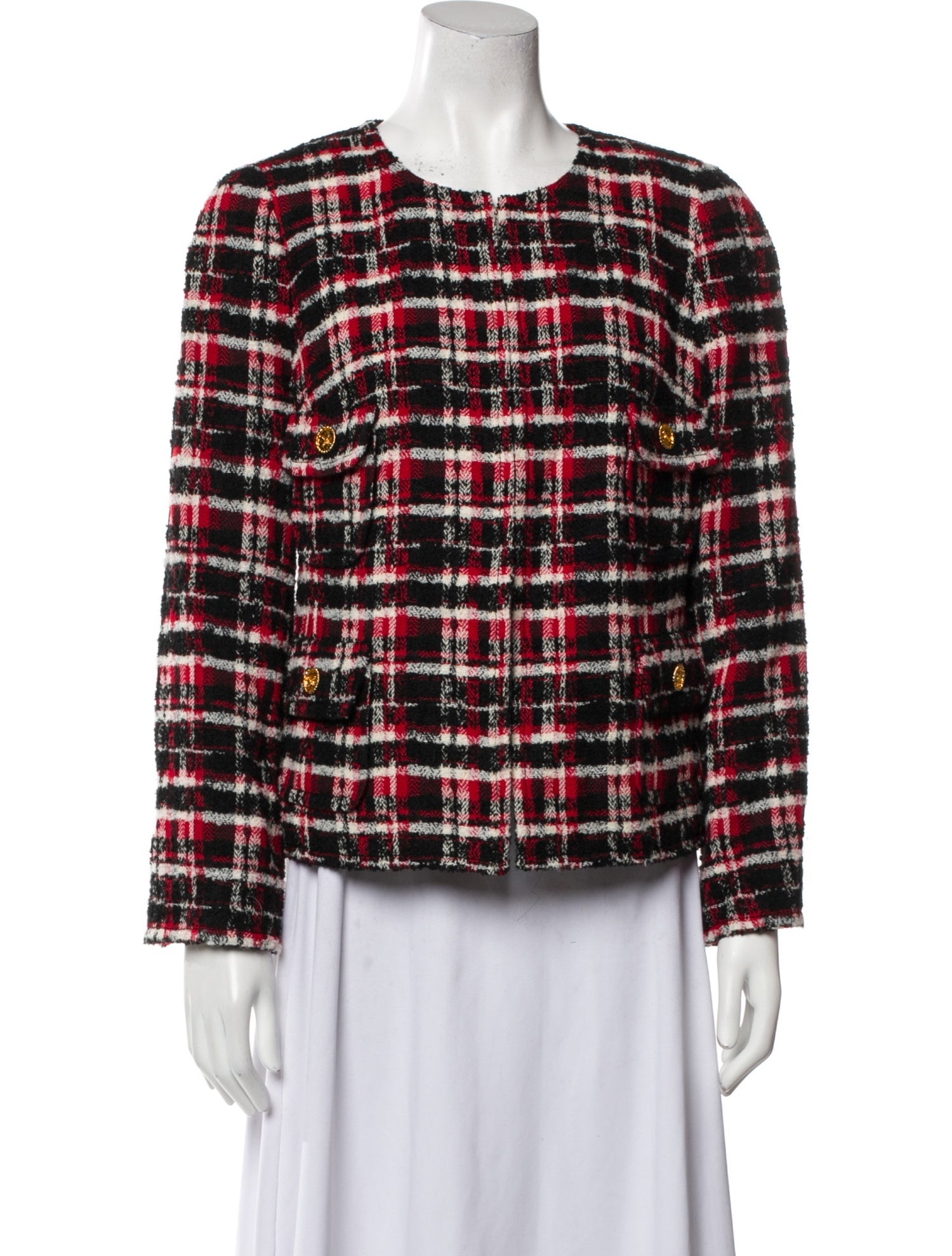 Edward Achour 38size ジャケット Edward Achour Tweed Jacket, Size 38 FR