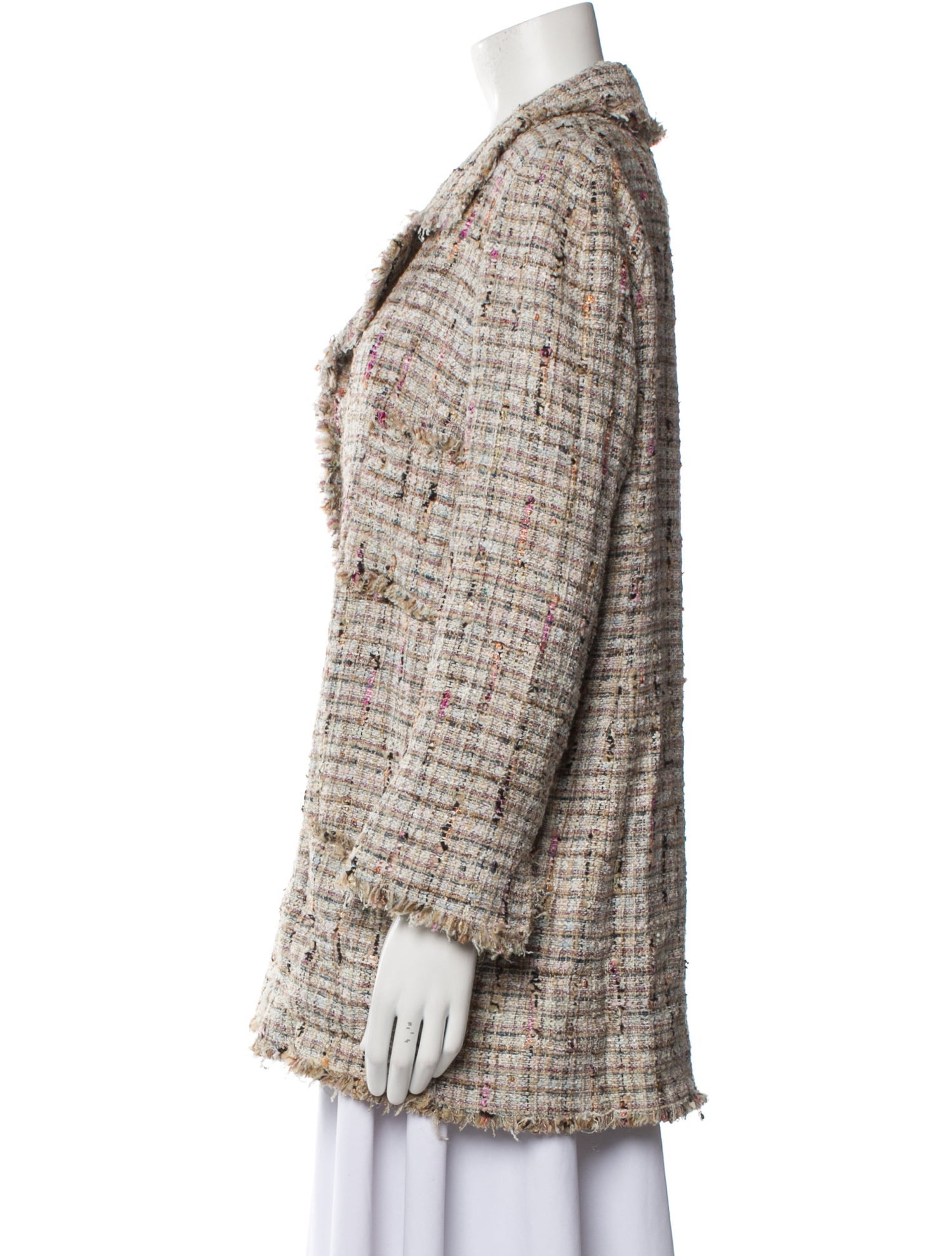 Edward Achour Tweed Pattern Blazer