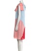 Edward Achour Colorblock Pattern Knee-Length Dress