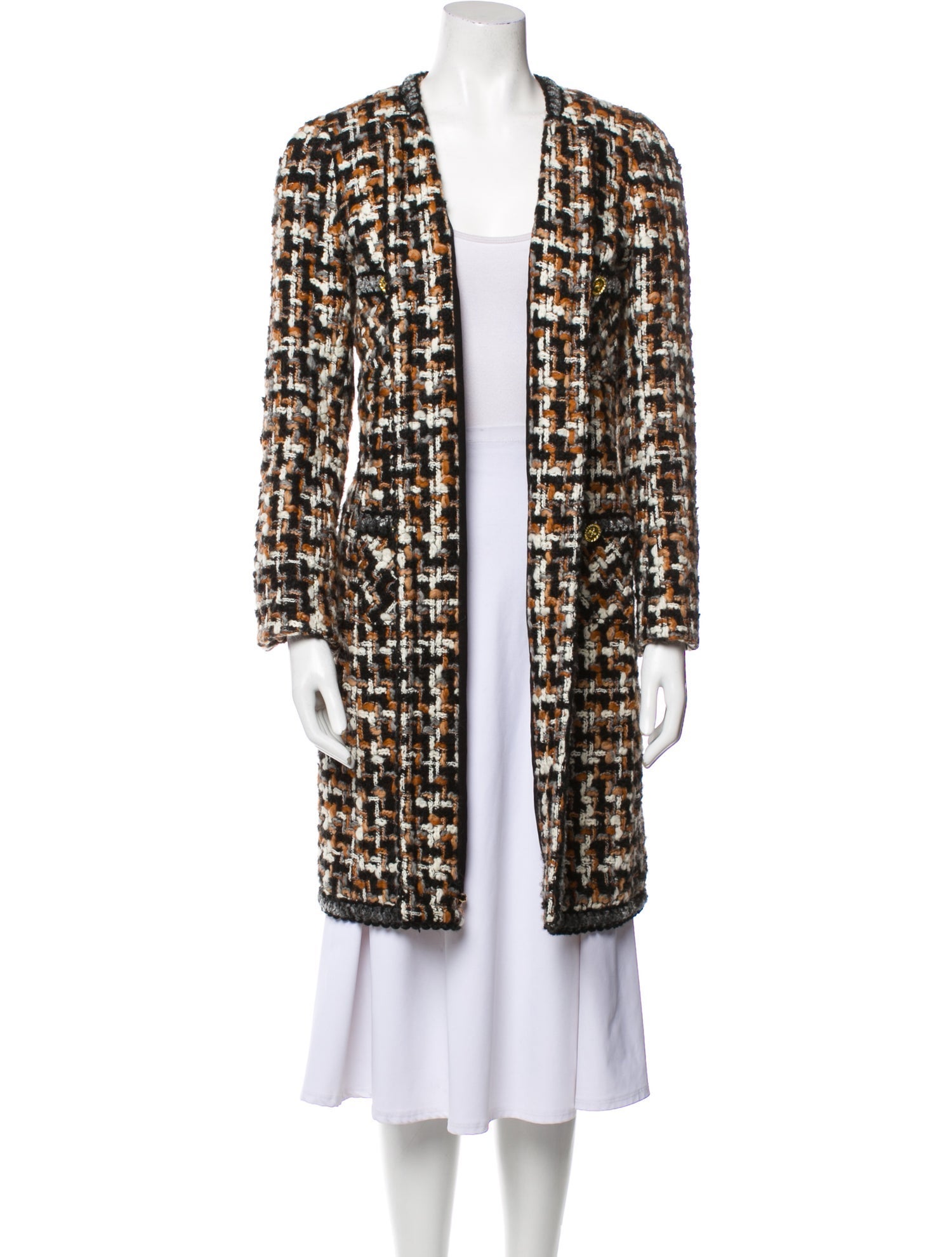 Edward Achour Tweed Pattern Coat