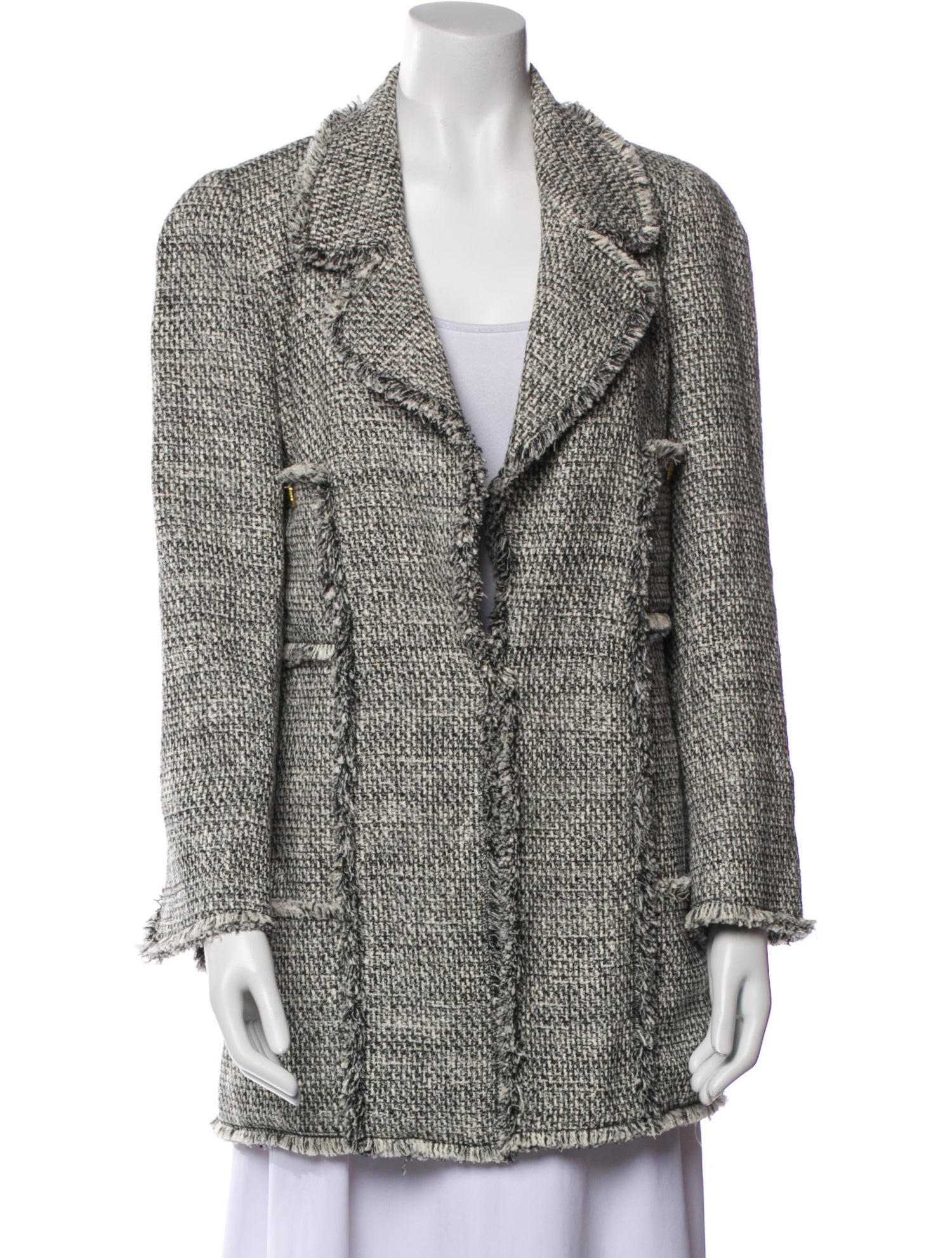 Edward Achour Tweed Pattern Blazer