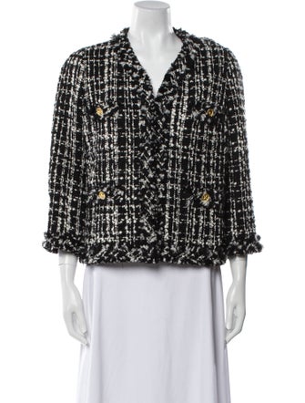 Edward Achour Virgin Wool Tweed Pattern Evening Jacket