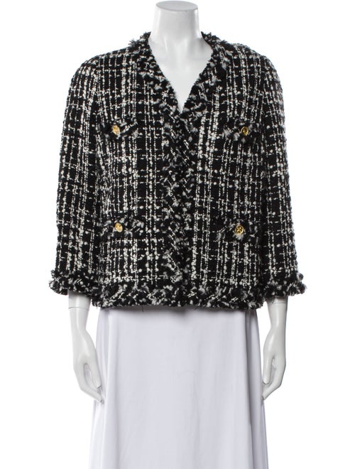 Edward Achour Virgin Wool Tweed Pattern Evening Jacket