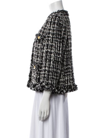 Edward Achour Virgin Wool Tweed Pattern Evening Jacket