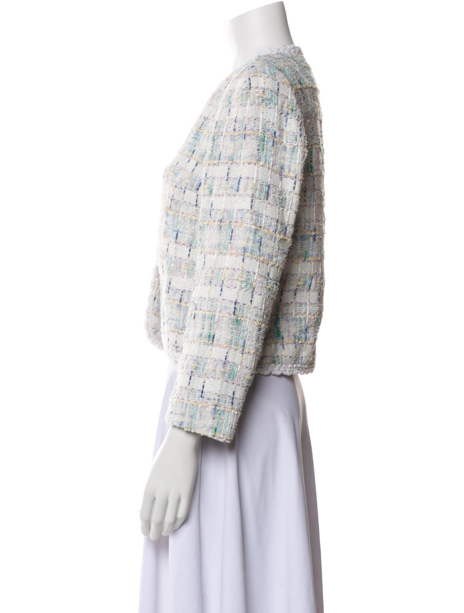 Edward Achour Tweed Pattern Evening Jacket