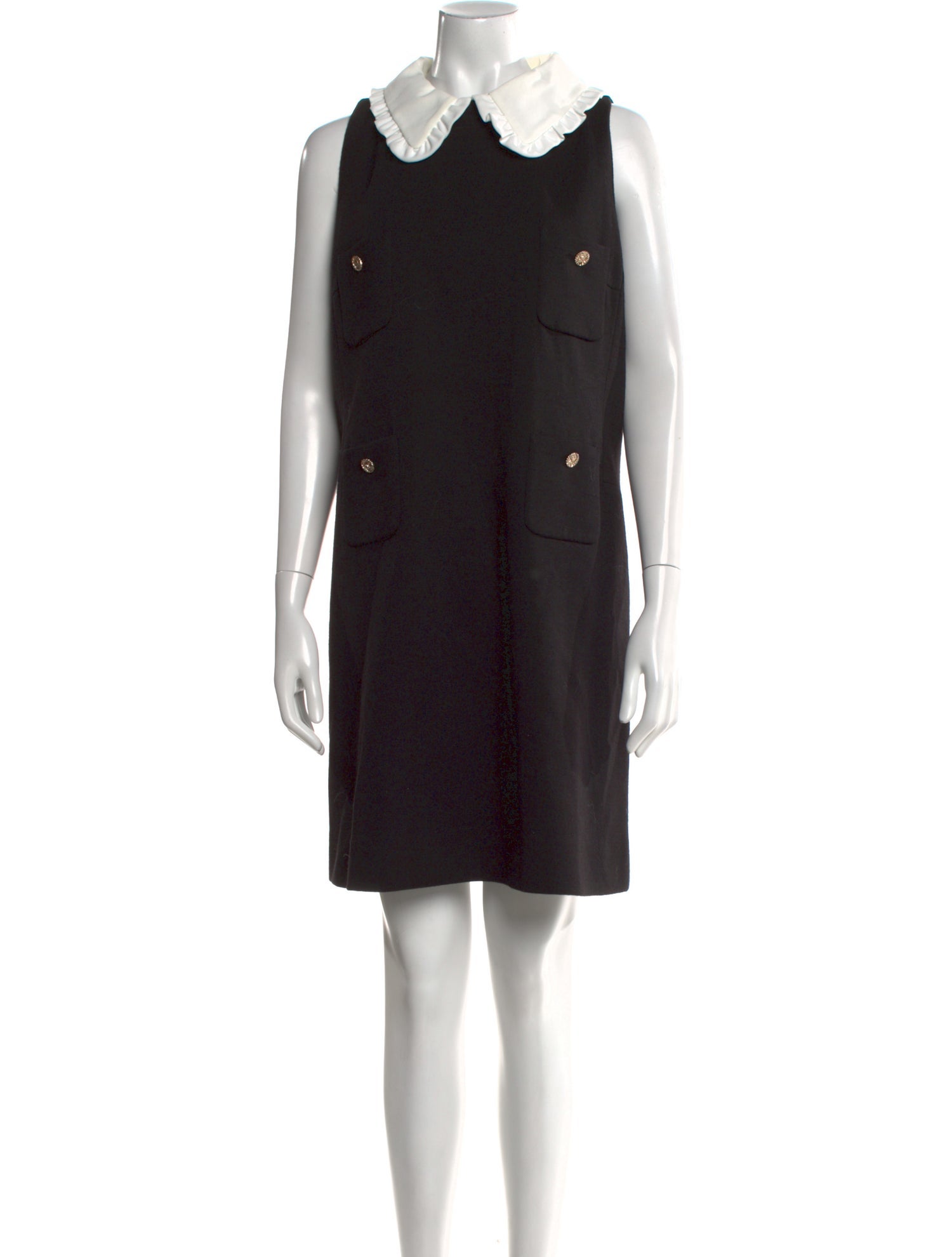 Edward Achour Virgin Wool Mini Dress