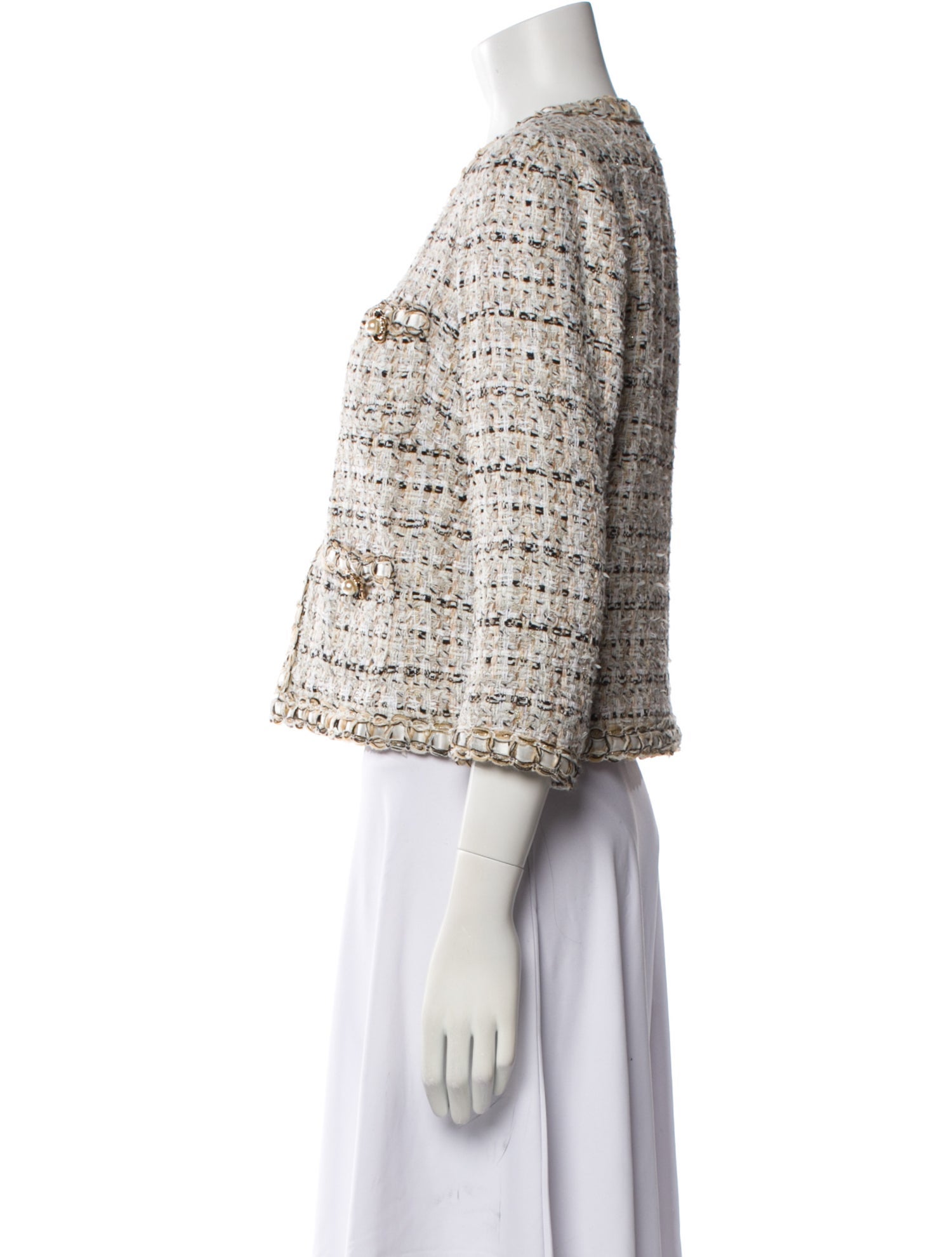 Edward Achour Tweed Pattern Evening Jacket