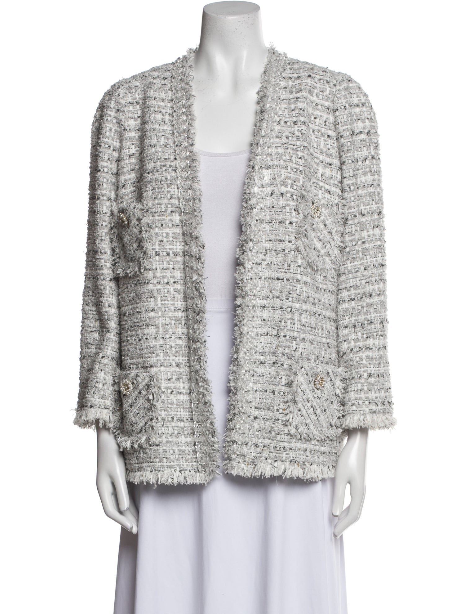 Edward Achour Tweed Pattern Jacket