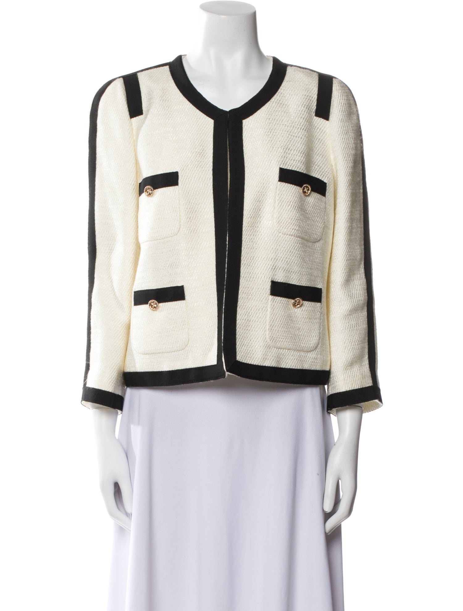 Edward Achour Colorblock Pattern Evening Jacket