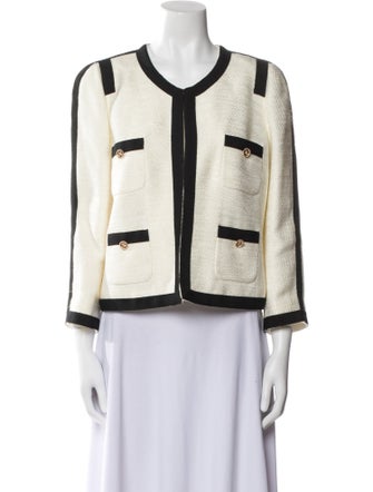 Edward Achour Colorblock Pattern Evening Jacket