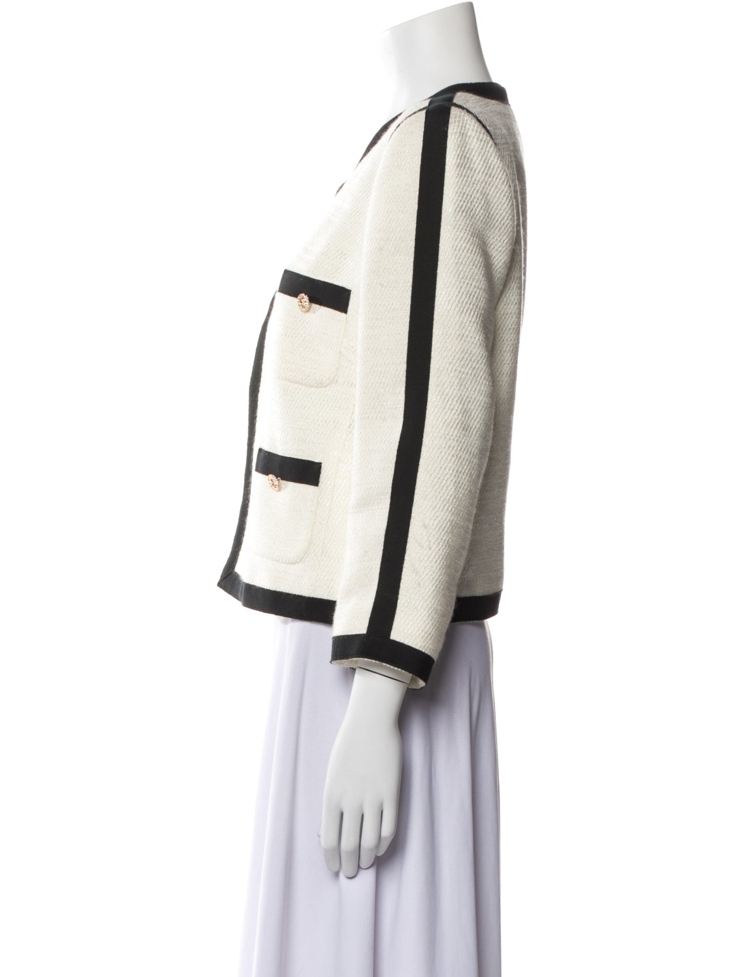 Edward Achour Colorblock Pattern Evening Jacket