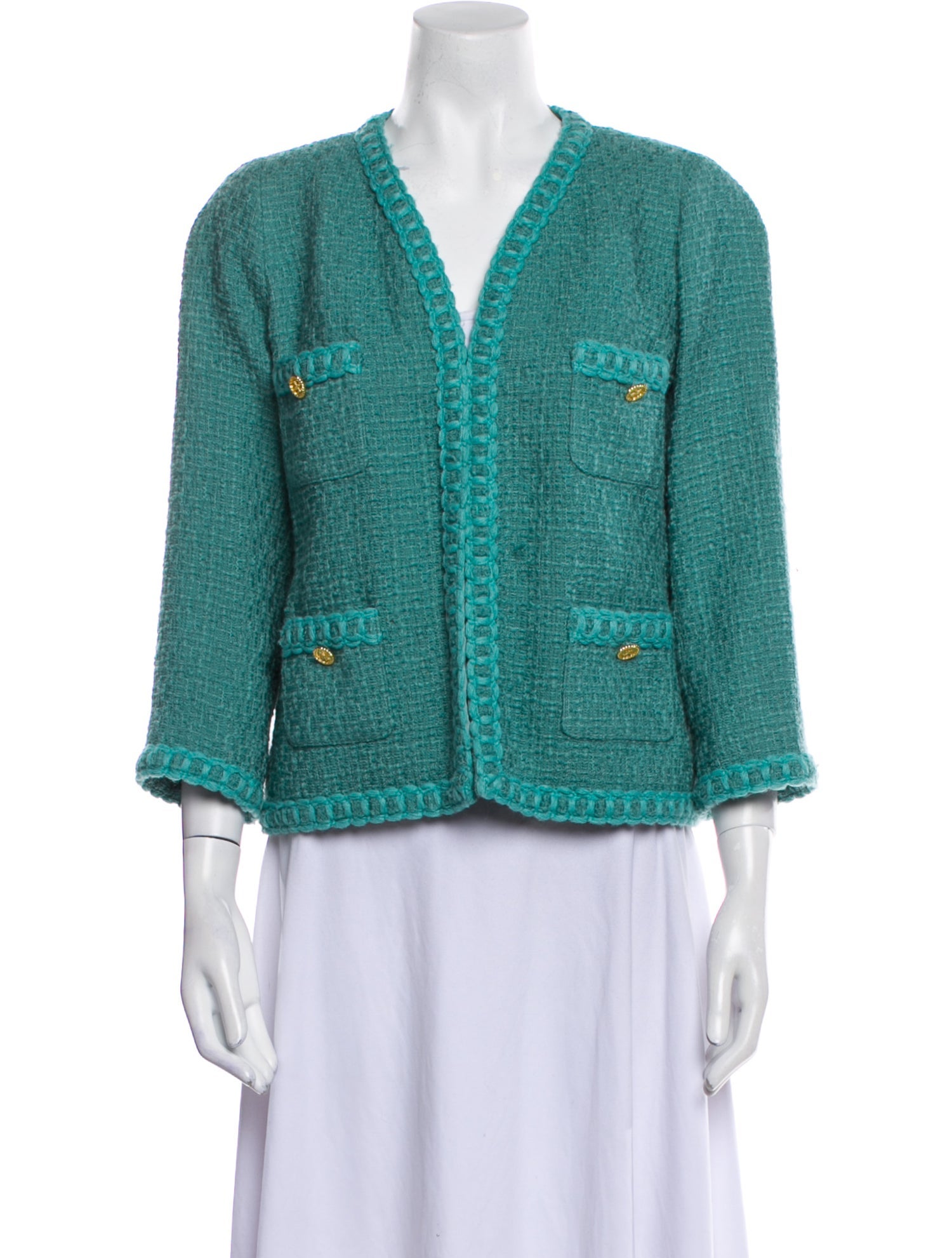 Edward Achour Wool Tweed Pattern Jacket