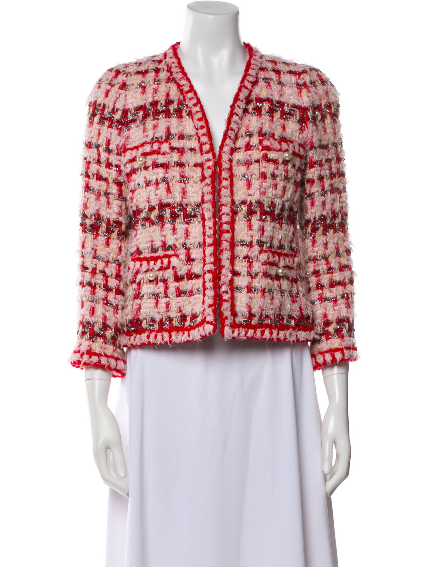 Edward Achour Tweed Pattern Evening Jacket