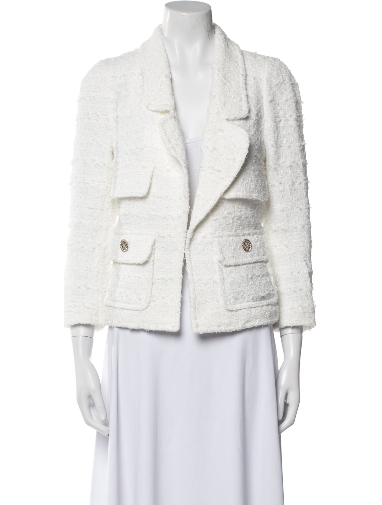 Edward Achour Tweed Pattern Blazer