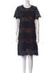Edward Achour Lace Pattern Knee-Length Dress