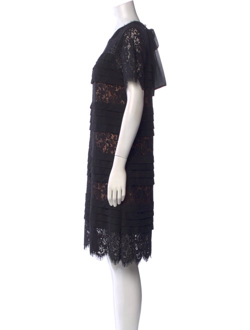 Edward Achour Lace Pattern Knee-Length Dress