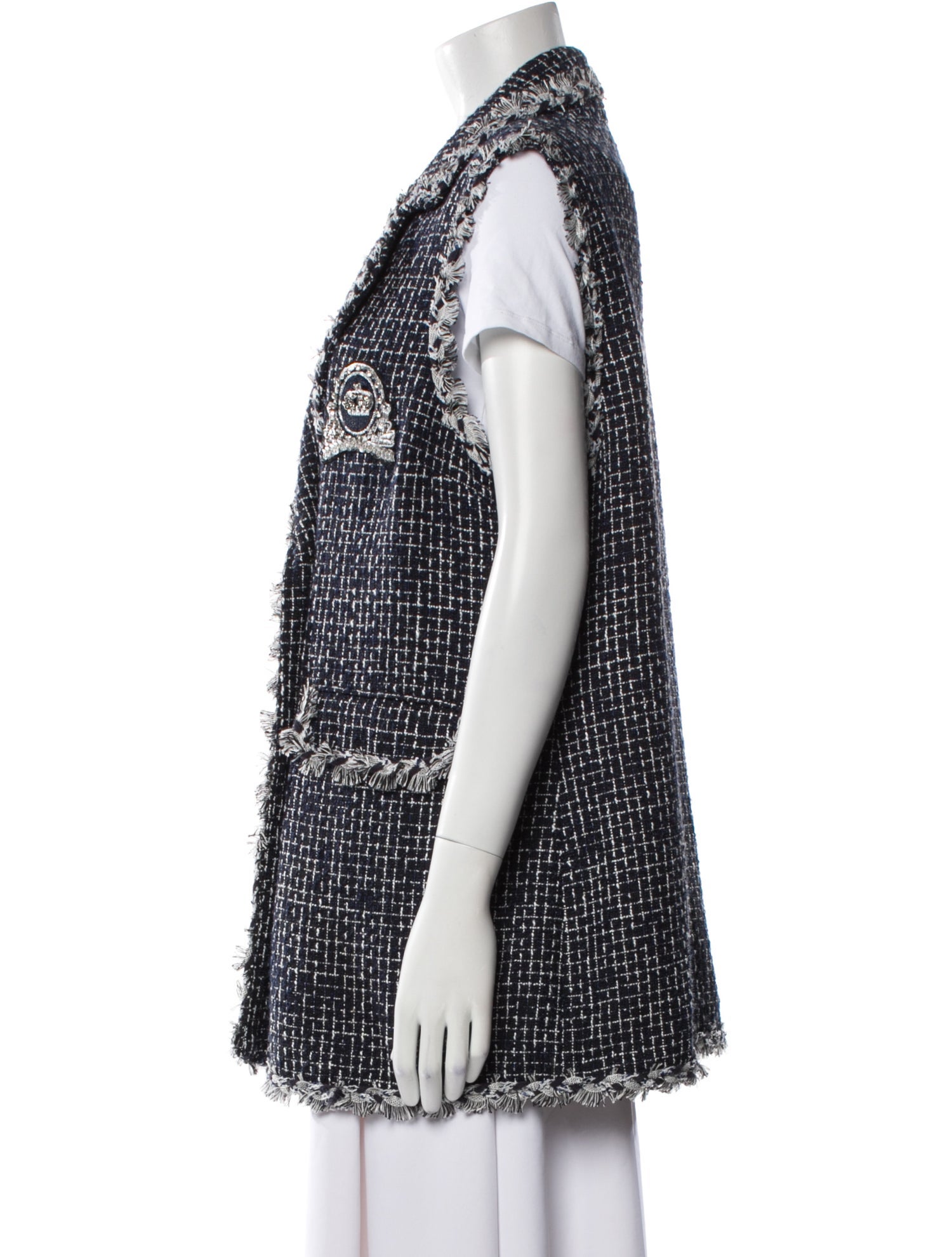 Edward Achour Tweed Pattern Vest