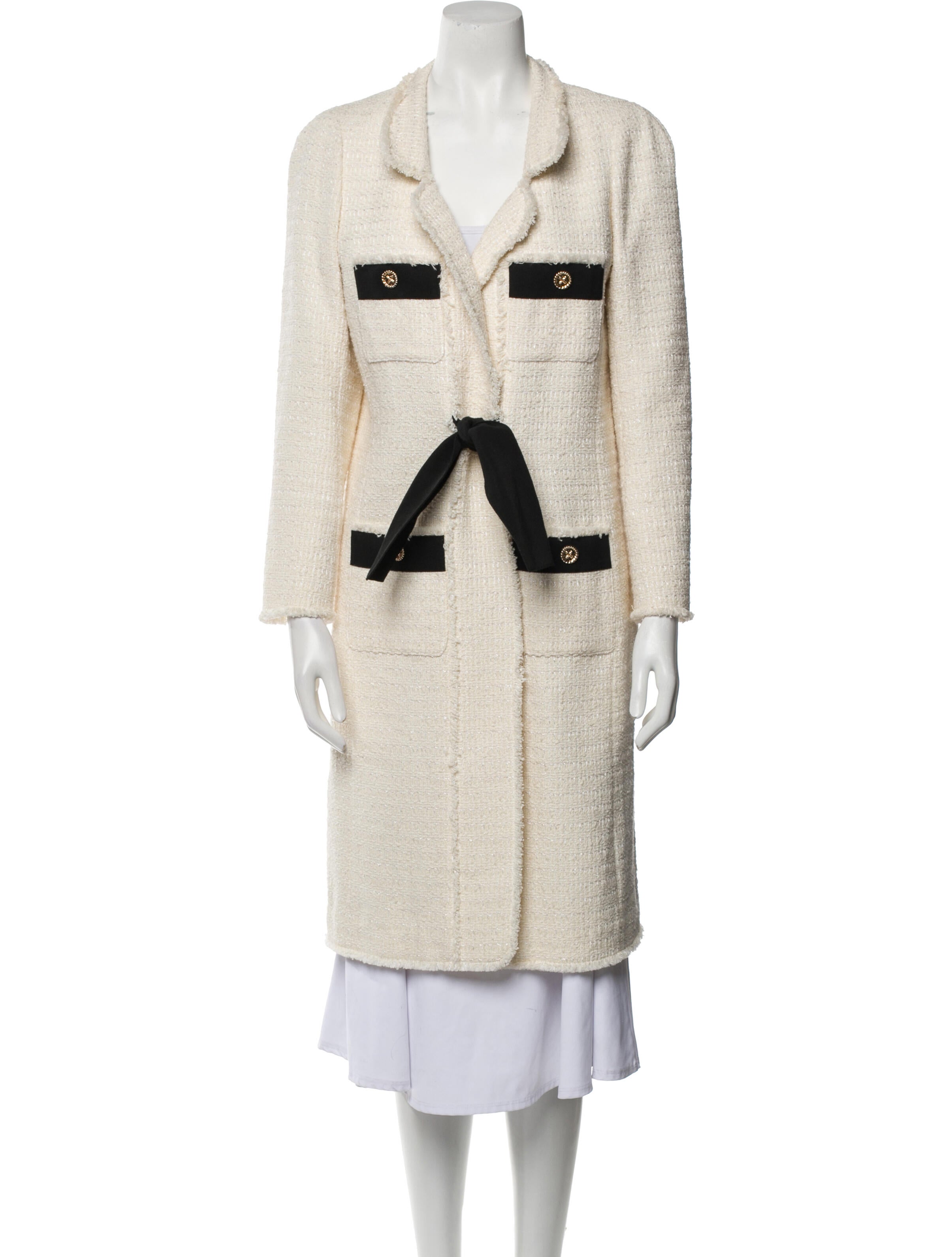 Edward Achour Colorblock Pattern Trench Coat