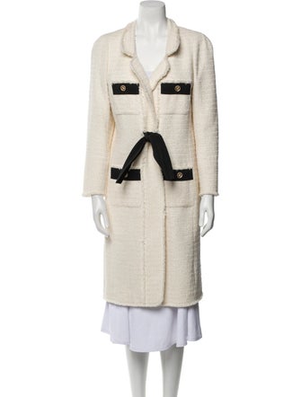 Edward Achour Colorblock Pattern Trench Coat