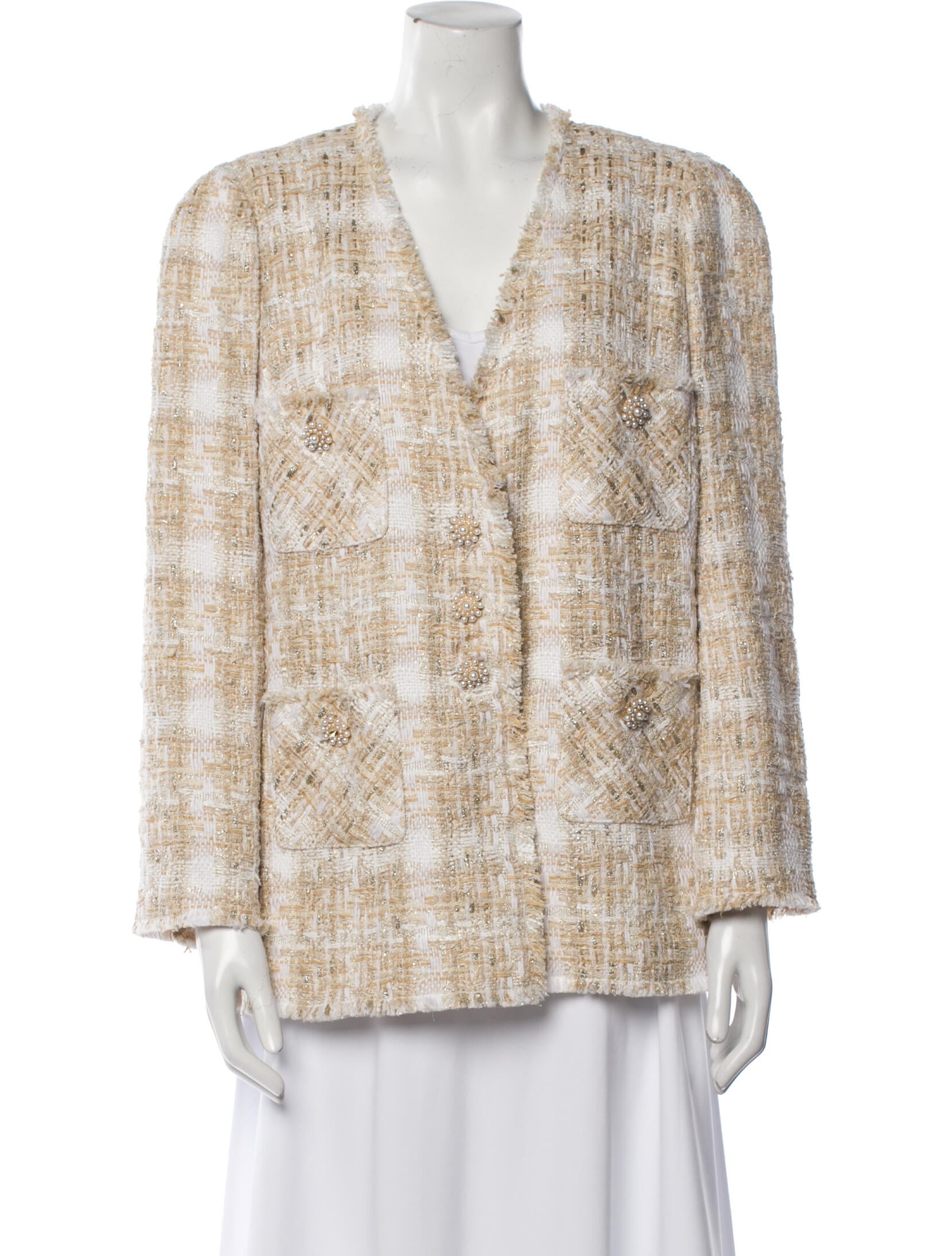 Edward Achour Tweed Pattern Evening Jacket